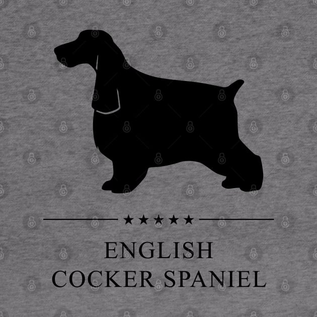 English Cocker Spaniel Black Silhouette by millersye
